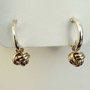 Lauren Ralph Lauren Two-Tone Dangle Love Knot Earrings